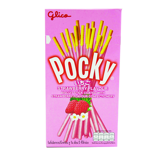 GLICO POCKY STRAWBERRY 12pk x 10bx x 1.65oz (45g)