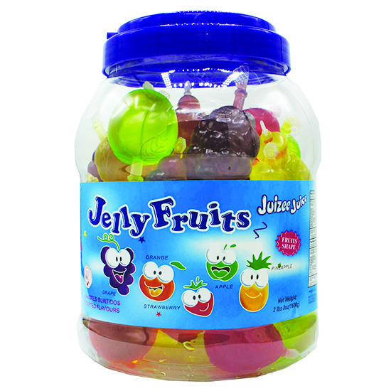 JUIZEE JUICE JELLY FRUITS ASSORTED FLAVORS 6jars x 3.8lbs (1600g)