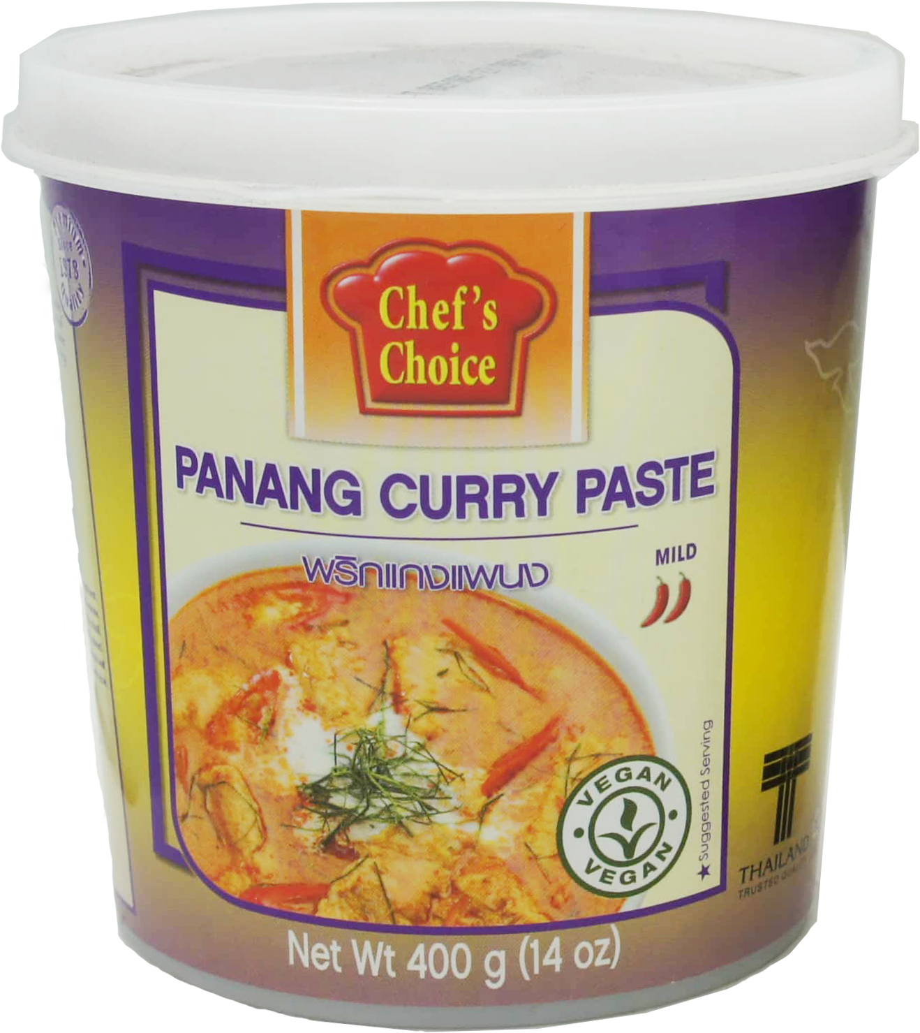 CHEF'S CHOICE CURRY PASTE (PANANG) VEGAN MILD 24pj x 400g (14oz