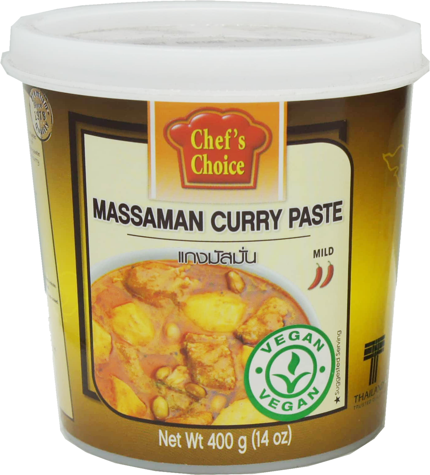 CHEF'S CHOICE CURRY PASTE (MASSAMAN) VEGAN MILD 24pj x 400g (14oz)