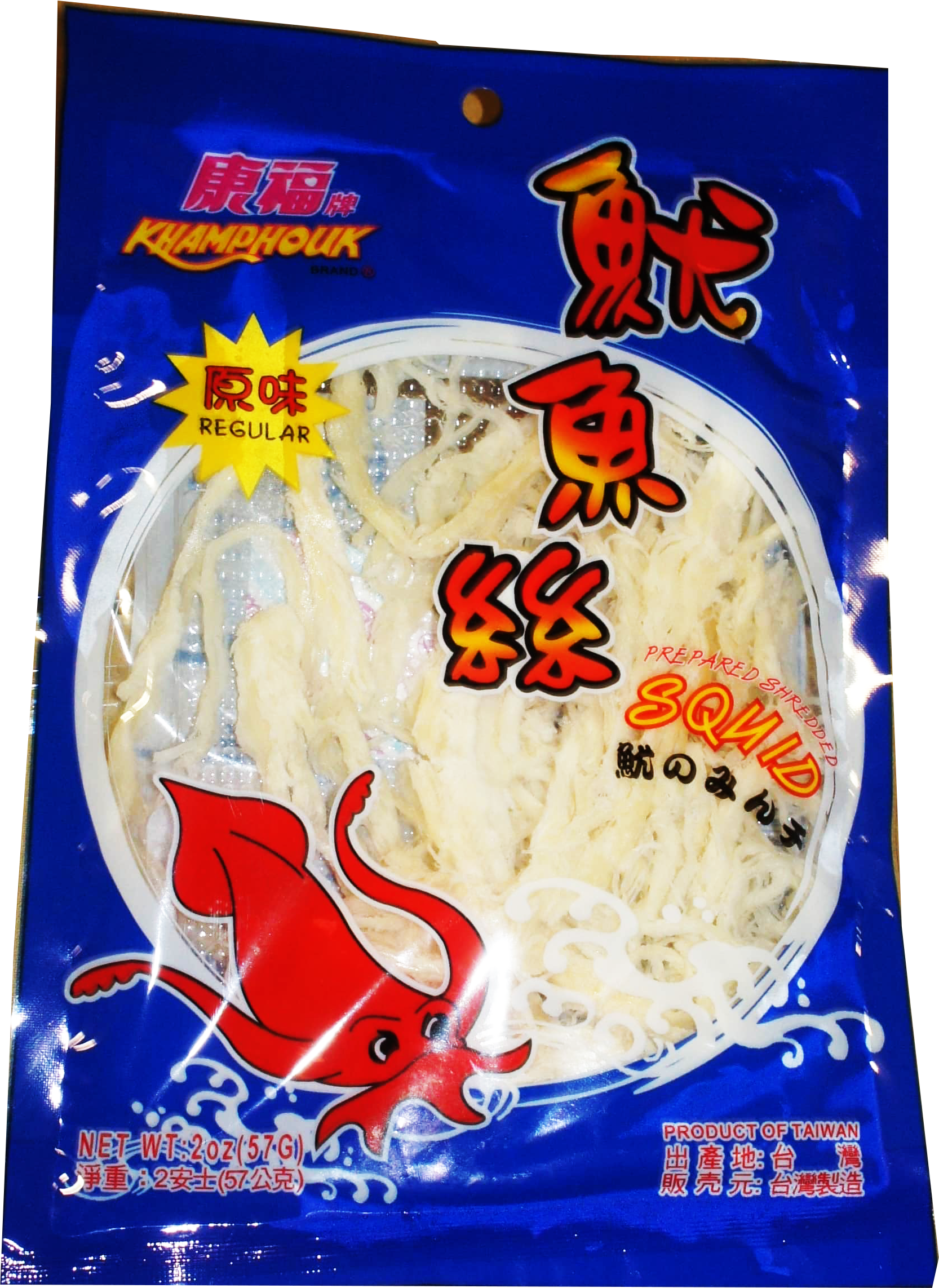 KHAMPHOUK SHREDDED SQUID  50bg x 2oz (REGULAR) Taiwan