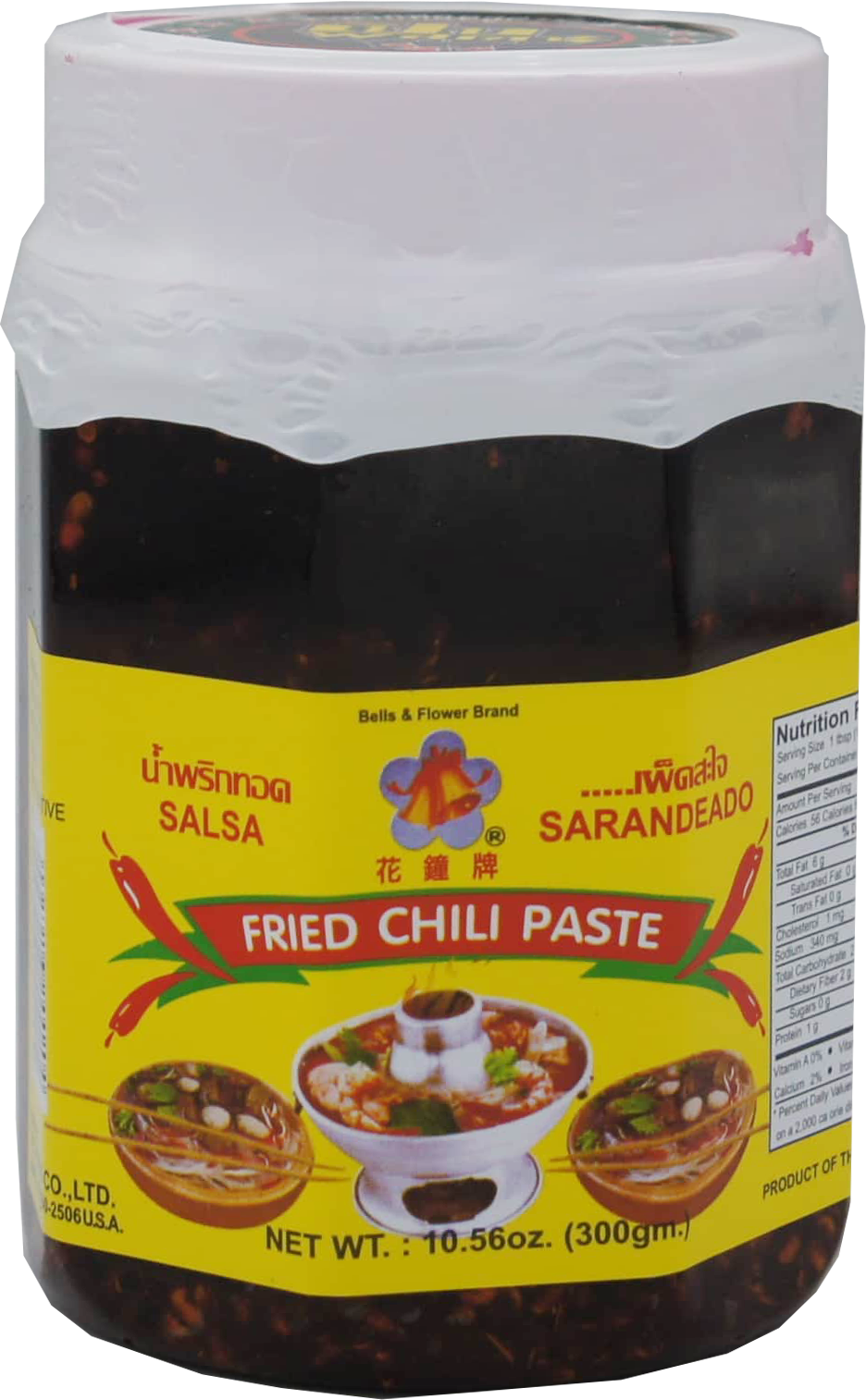 BELLS & FLOWER FRIED CHILI PASTE 24pb x 10.56oz (300g)