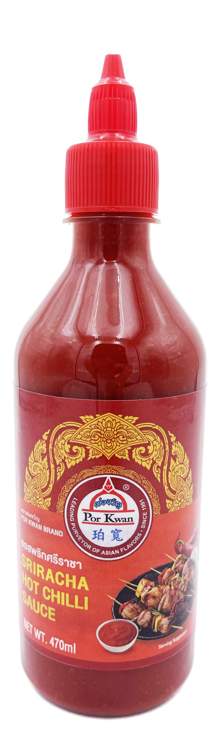 SIRIACHA CHILI SAUCE (POR KWAN) 12pb x 18.52oz