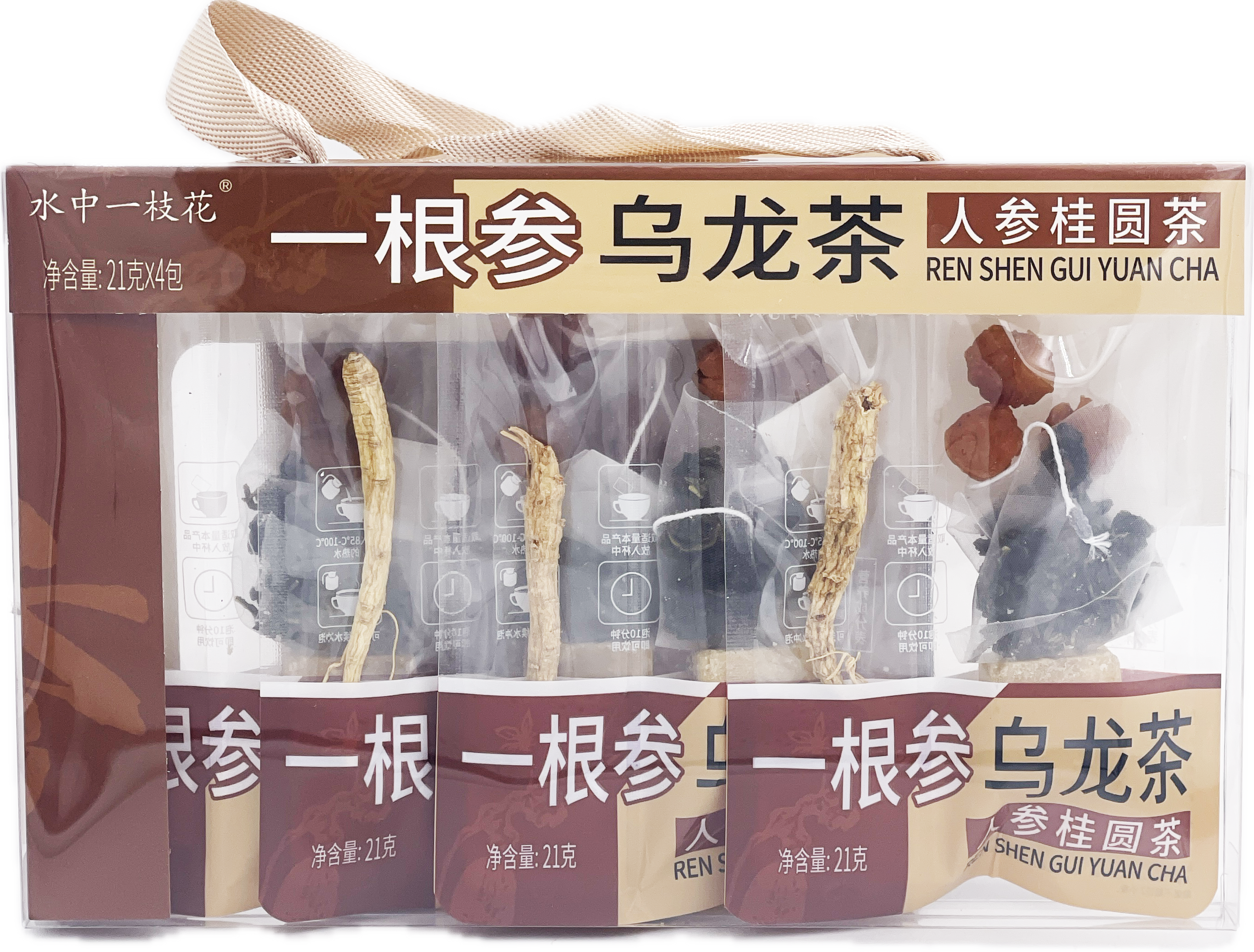 Genseng & Longan Tea (20pcs x 4 bgs x 21g)