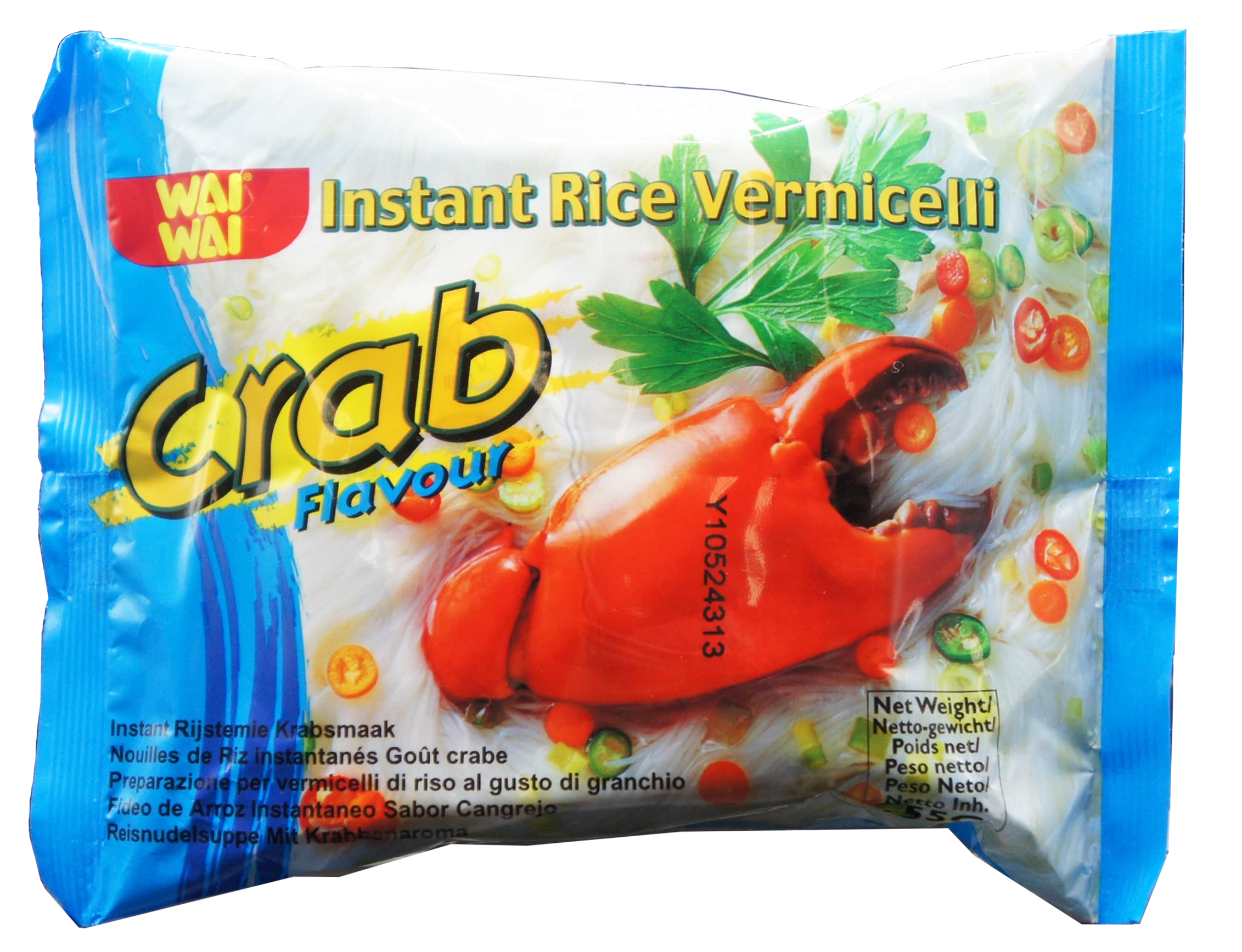 WAI WAI RICE VERMICELLI (CRAB FLAVOUR) 6 x 30pcs x 55g