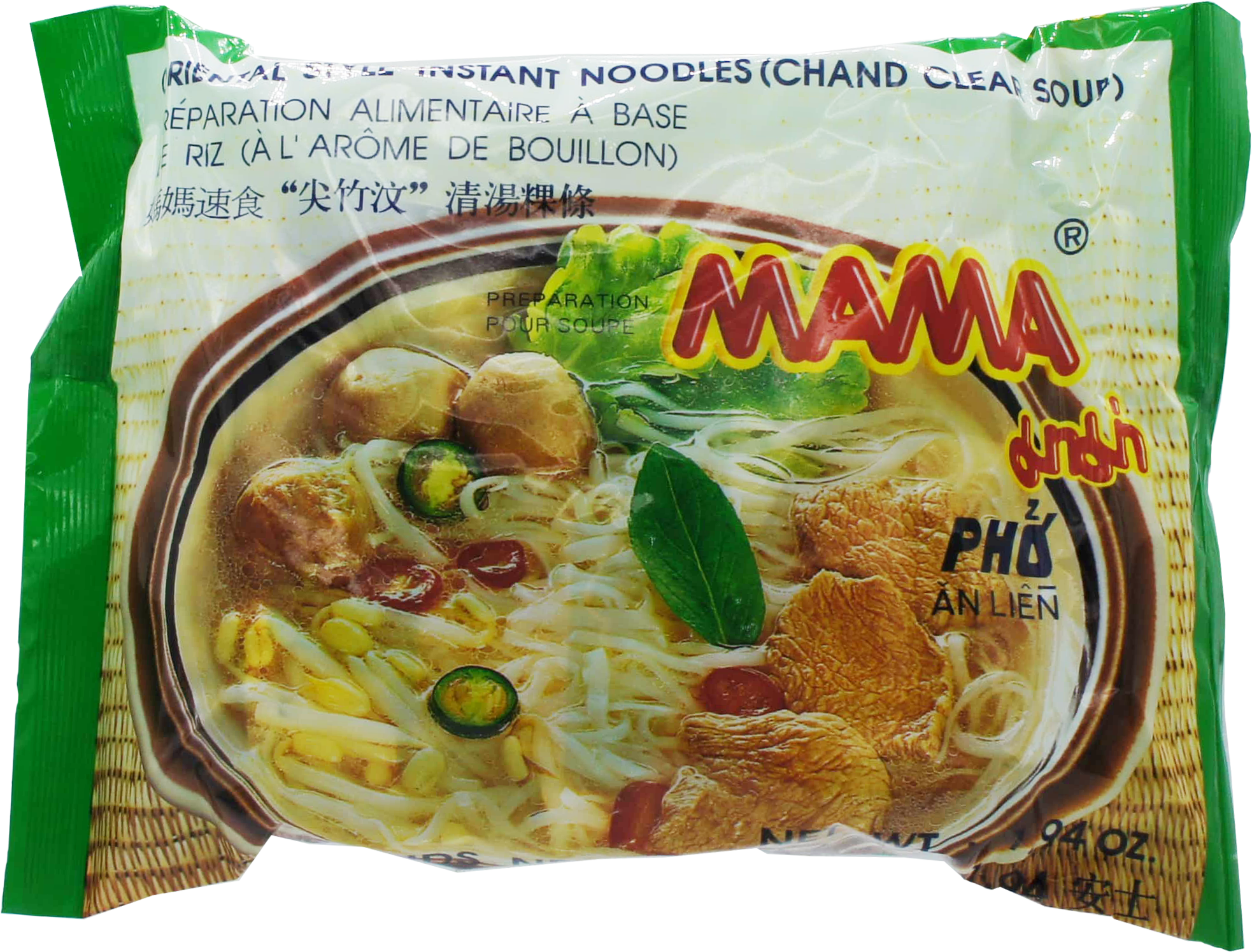 MAMA INSTANT CHA NOODLE CLEAR SOUP 6pk x 30bg x 1.93oz (55g)