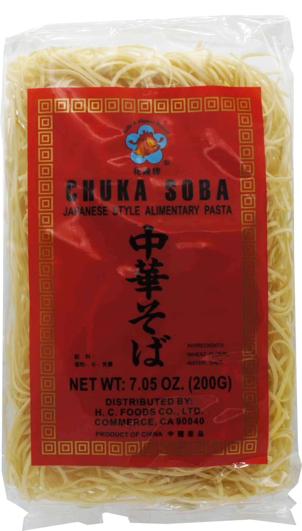 BELLS & FLOWER CHUKA SOBA NOODLE 48bg x 7.05oz (200g)
