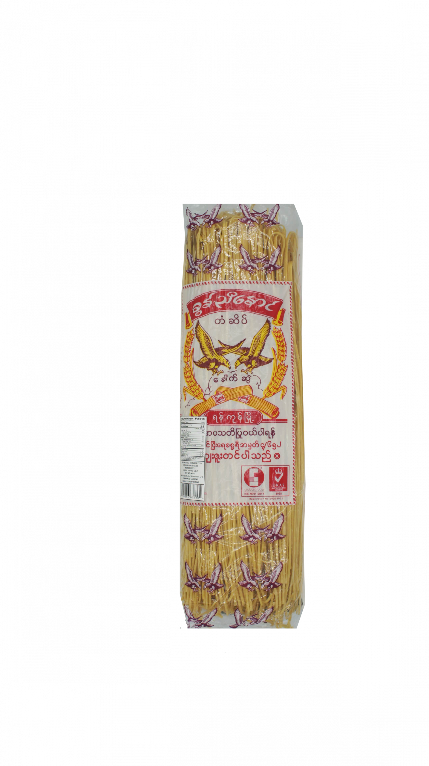 DOUBLE BIRD DRIED NOODLE BURMESE 40bgs x 13.5oz (400g)
