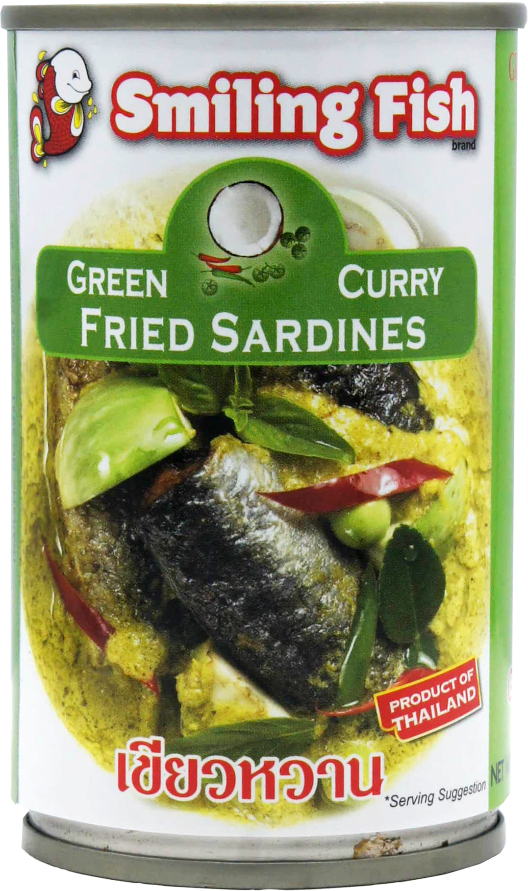 SMILING FISH GREEN CURRY FRIED SARDINES 50tn x 5.5oz (155g)