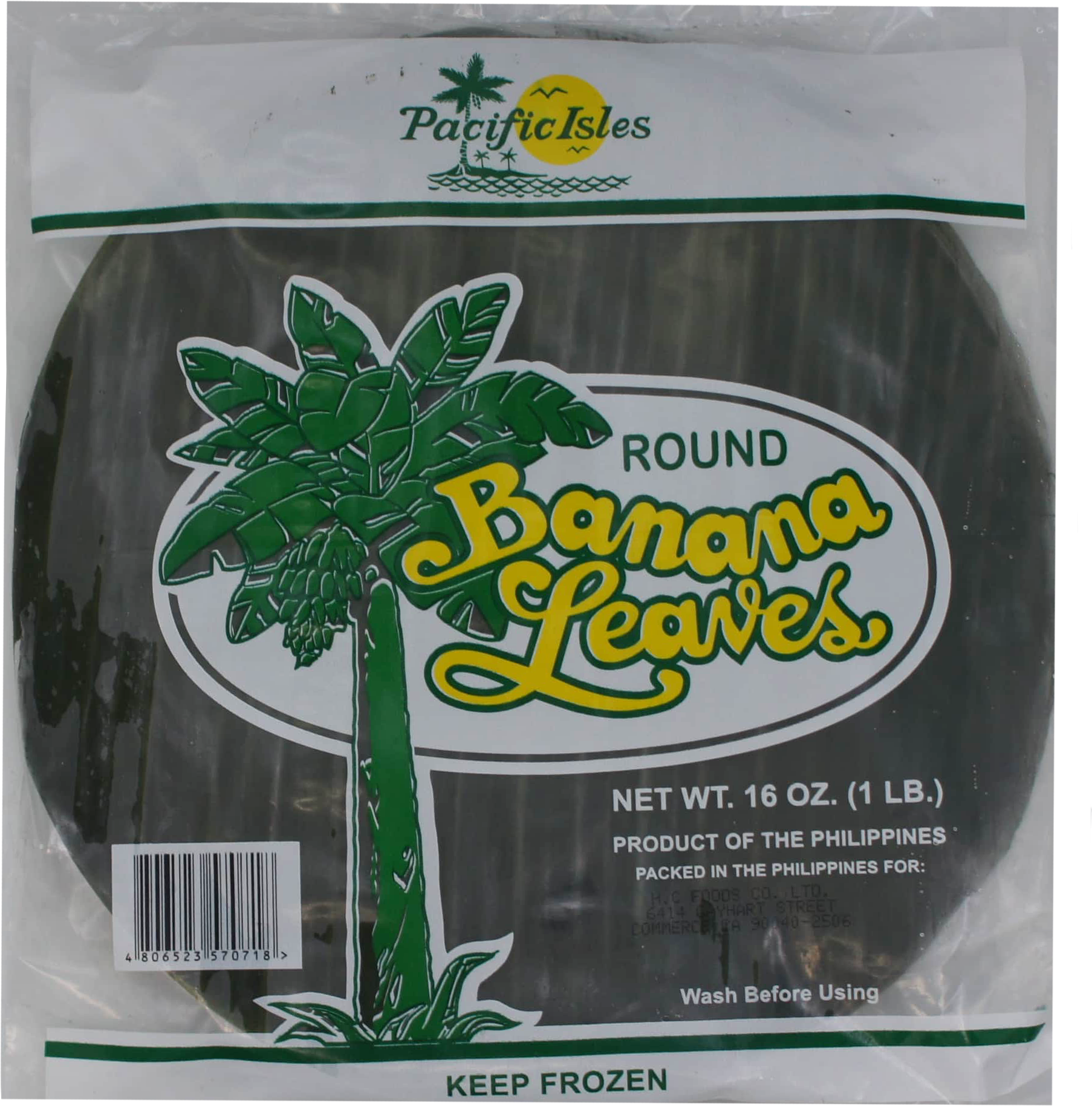 PACIFIC ISLES ROUND BANANA LEAVES (FROZEN) 40bgs x 16oz