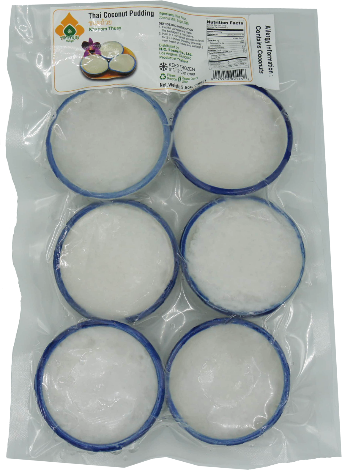 FRESH SHER THAI COCONUT PUDDING 30bg x 5.5oz(155g