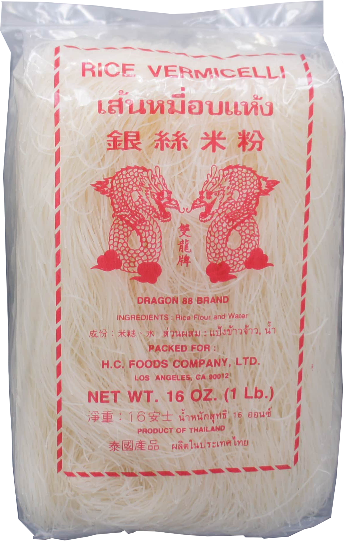 DRAGON 88 RICE VERMICELLI 24bg x 16oz (1LB