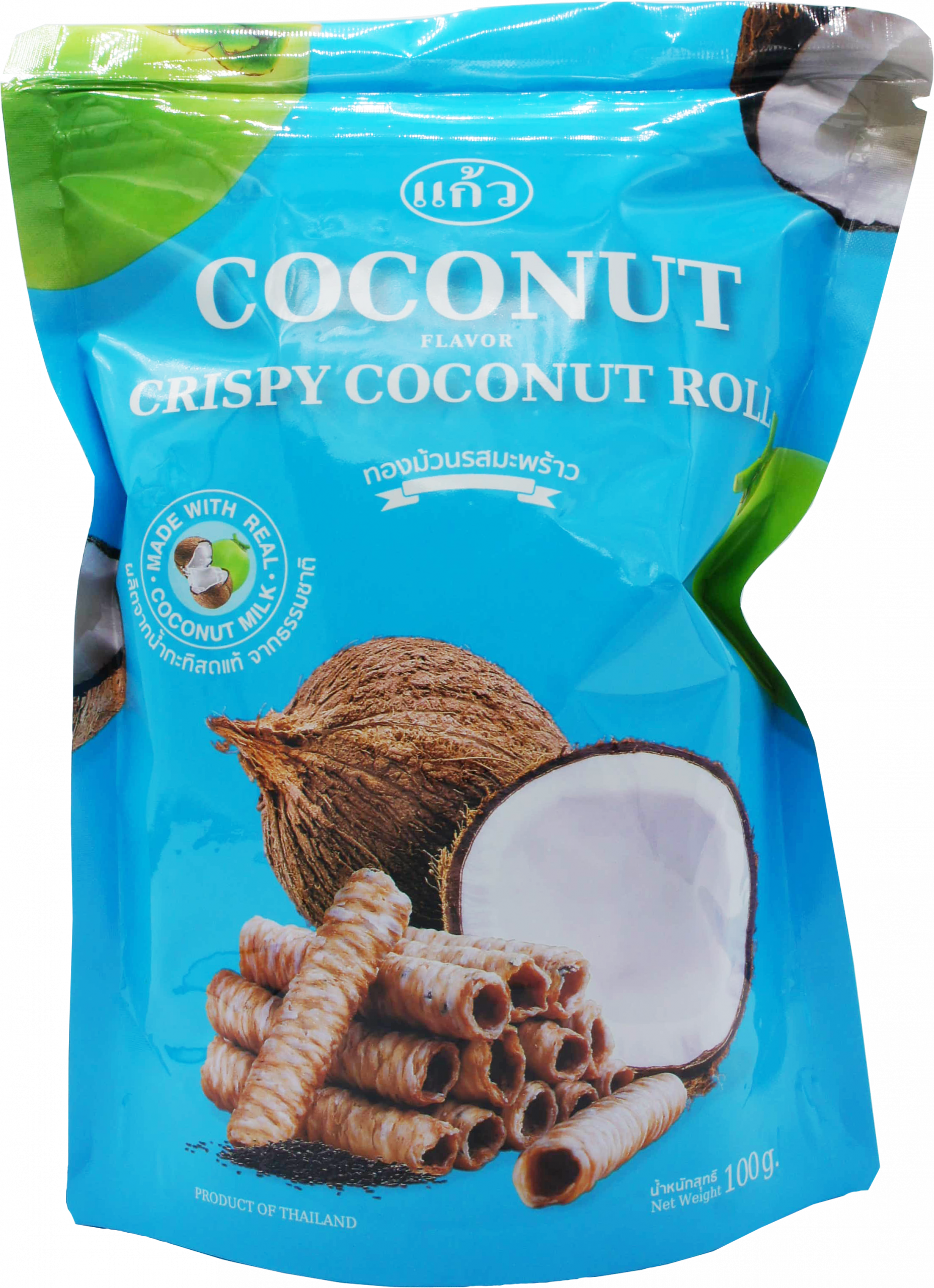 KAEW CRISPY ROLLS COCONUTS 24bg x 3.5oz (100g)