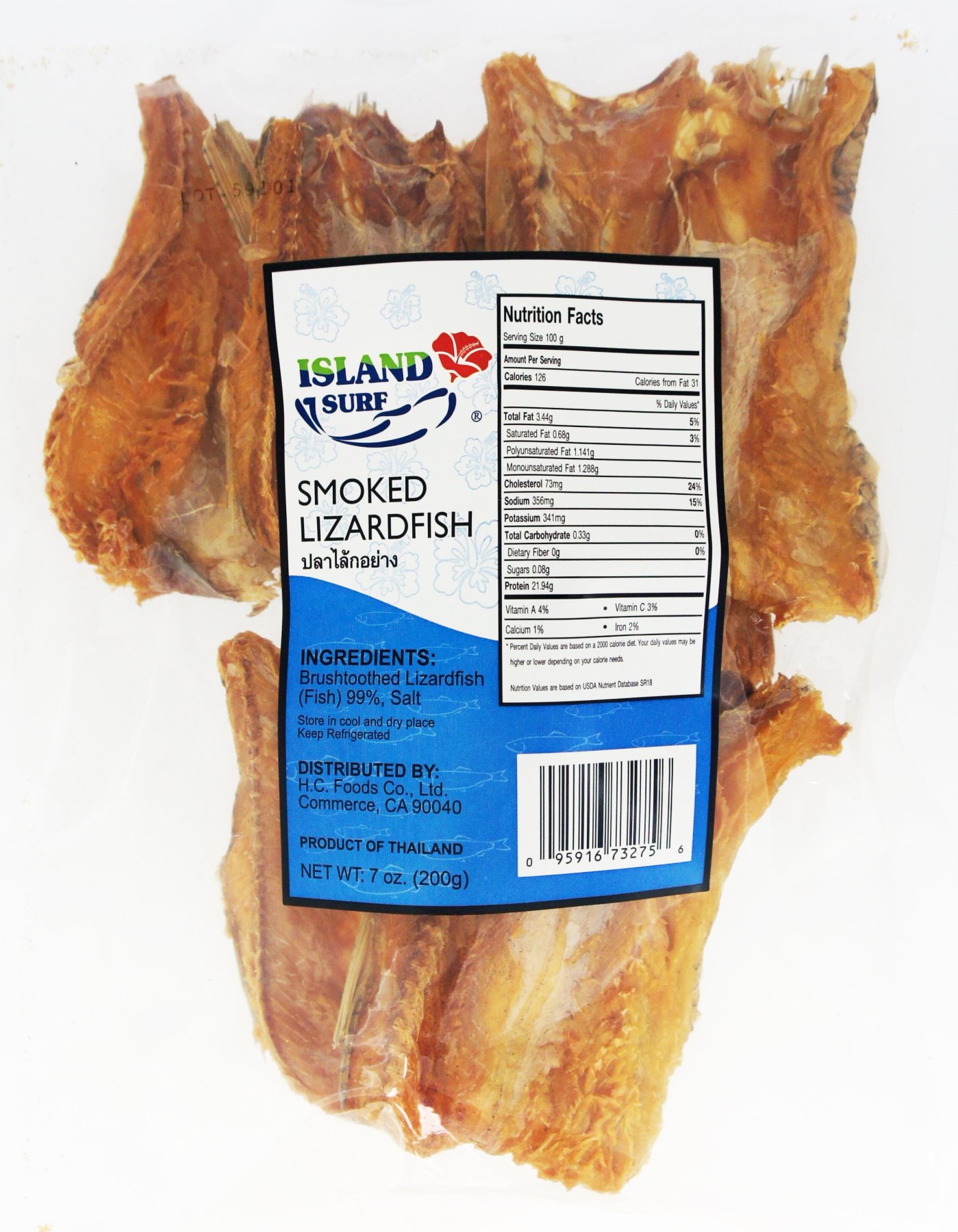 ISLAND SURF SMOKED LIZARDFISH FROZEN