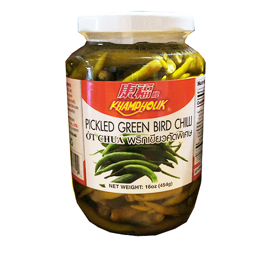 KHAMPHOUK GREEN CHILI(WHOLE) 24gj x 16 oz(454g)