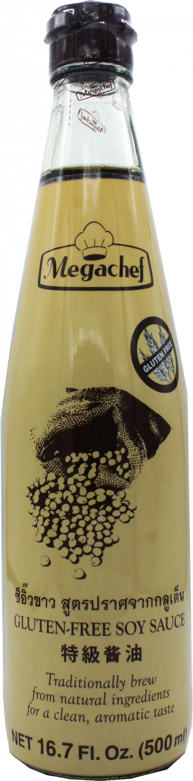 MEGACHEF SOY Sauce. 16.7fl.oz(500ml) x 12gb