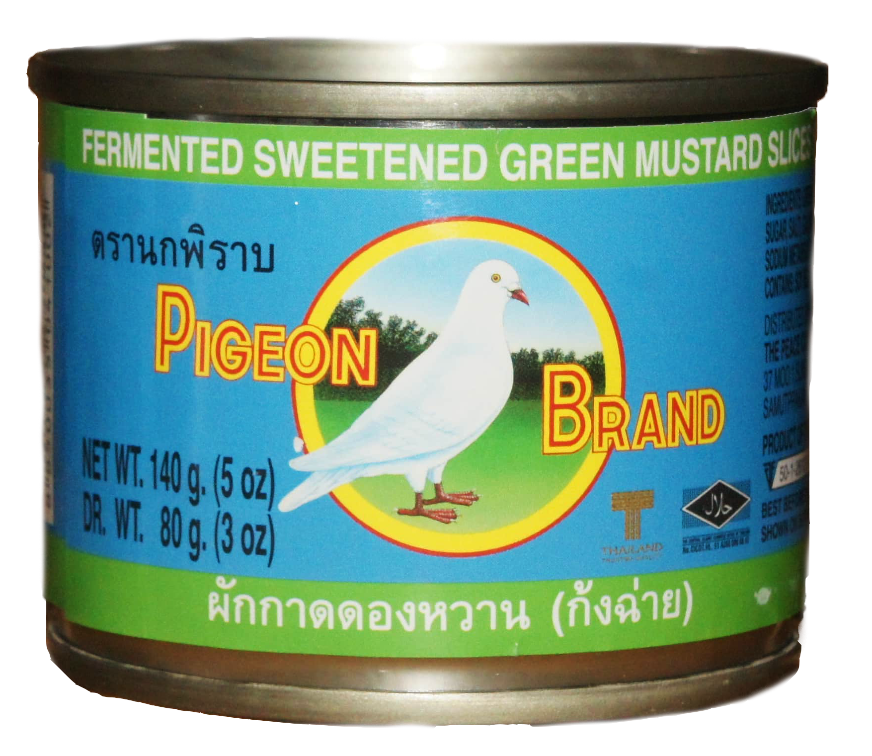 PIGEON FERMENTED SWEETENED MUSTARD GREEN 48cn x 5oz (140g)