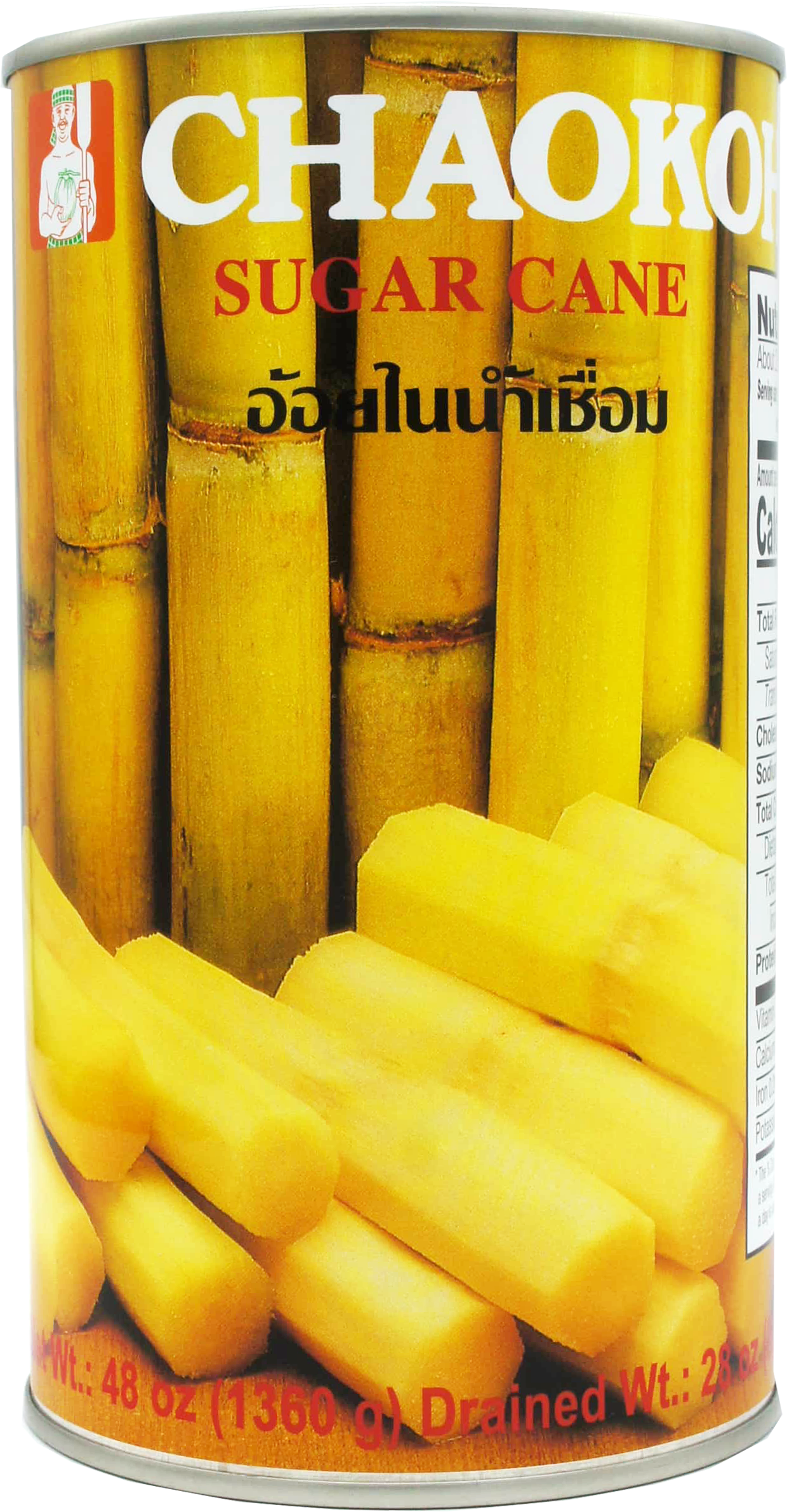 CHAOKOH SUGAR CANE STICK 12cn x 48oz (1360g)